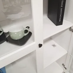 Bissolo Casa Mobili Shabby Chic|Credenze E Vetrine In Arte Povera<Vetrina bianca: vetrina bianco opaco in legno massello