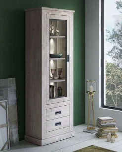 Bissolo Casa Mobili Shabby Chic|Credenze E Vetrine<VETRINA MODERNA ANCONA OAK: vendita online VETRINA MODERNA ANCONA OAK in offerta