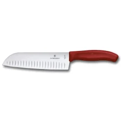 Bissolo Casa Posate Coltelli<VICTORINOX - COLTELLO SANTOKU LINEA SWISS CLASSIC 17CM ROSSO