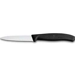 Bissolo Casa Posate Coltelli<VICTORINOX - SPELUCCHINO ONDULATO NERO LINEA SWISS CLASSIC 8CM