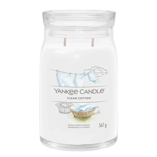 Bissolo Casa Yankee Candle Giare Grandi<YANKEE CANDLE - GIARA GRANDE 2 STOPPINI CLEAN COTTON: vendita online YANKEE CANDLE - GIARA GRANDE 2 STOPPINI CLEAN COTTON in offerta