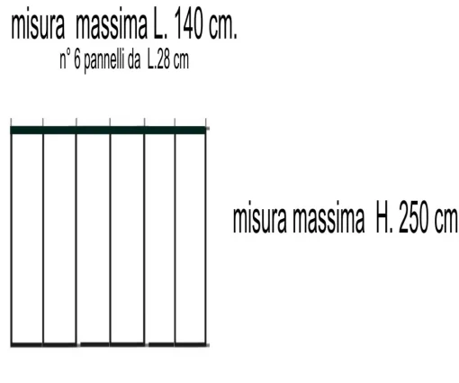 Bissolo Casa Zanzariere<ZANZARIERA A STRISCE BIANCA LINEA STANDARD ECCO STRIP 140X250CM : vendita online ZANZARIERA A STRISCE BIANCA LINEA STANDARD ECCO STRIP 140X250CM in offerta