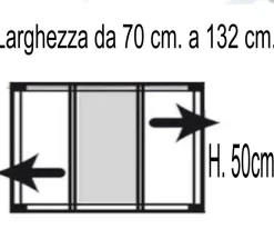 Bissolo Casa Zanzariere<ZANZARIERA ESTENSIBILE BIANCA LINEA STANDARD TELESIO 70X50CM : vendita online ZANZARIERA ESTENSIBILE BIANCA LINEA STANDARD TELESIO 70X50CM in offerta